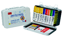KIT FIRST AID 10-UNIT IN METAL CASE NO LOGO - Kit: Unitized